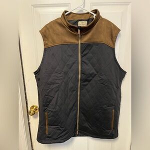 King Ranch Men's Quilted Black and Brown Quilted Vest 2x NWOT